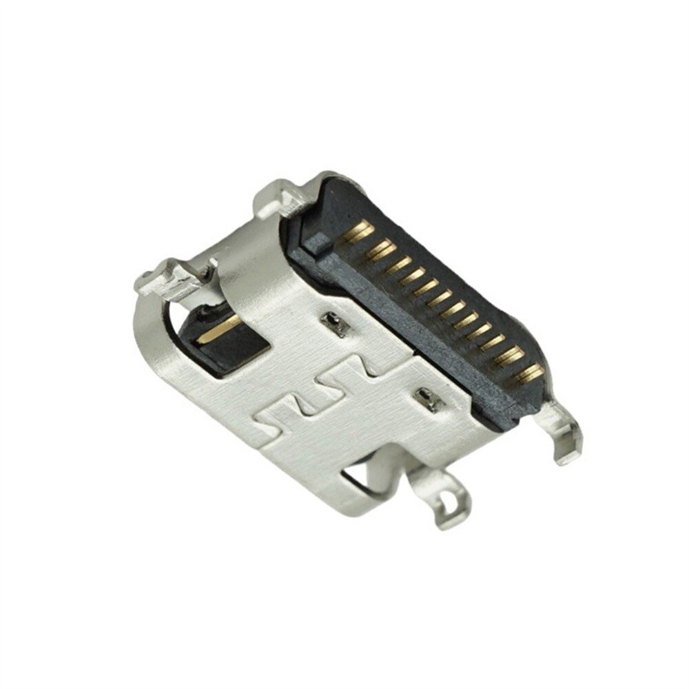 5Pcs Type-C Connection Port Horizontal Female 16 Pin 4-Legged Sinking Plate 1.6