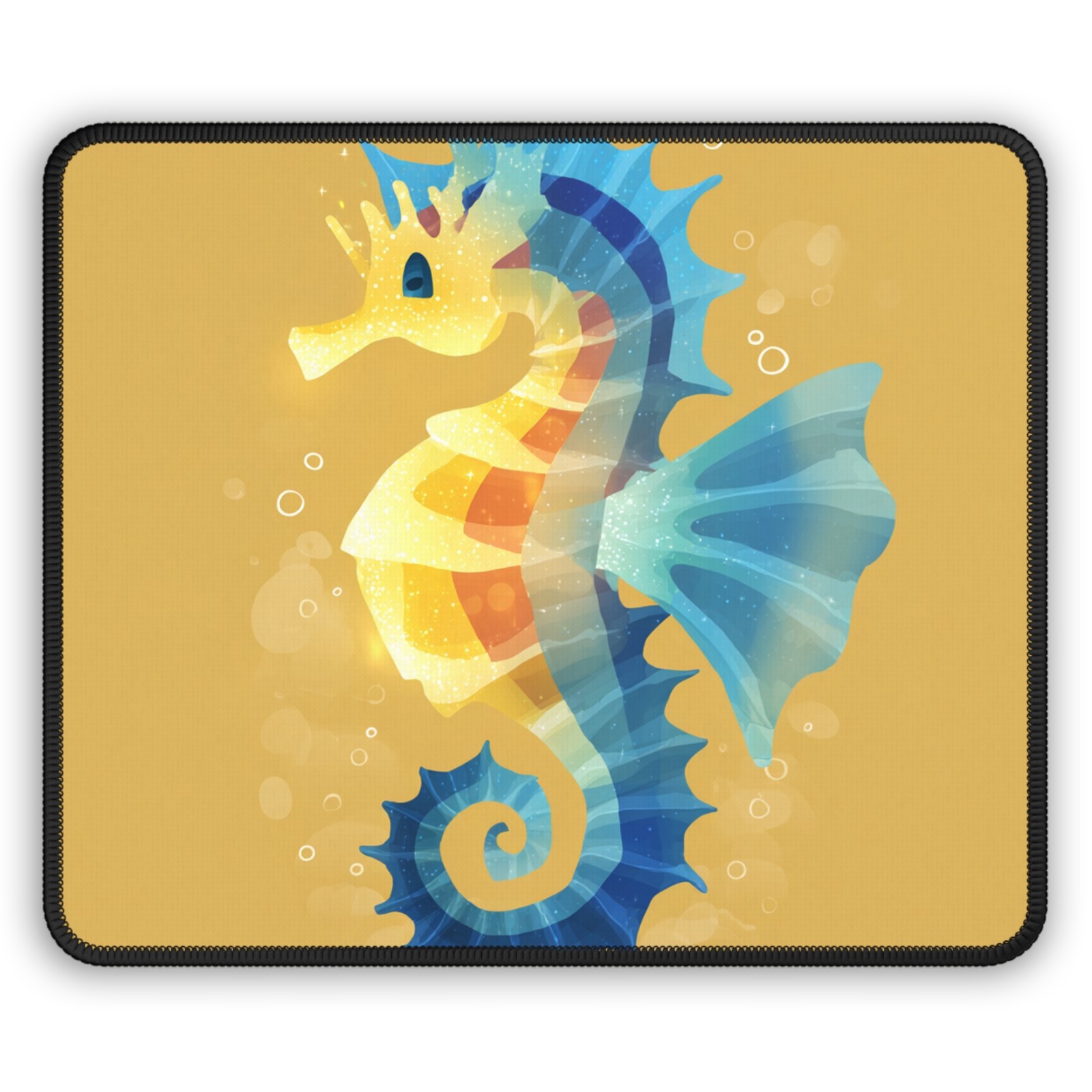 Colorful Seahorse Gaming Mouse Pad | Ocean Creature Desk Mat