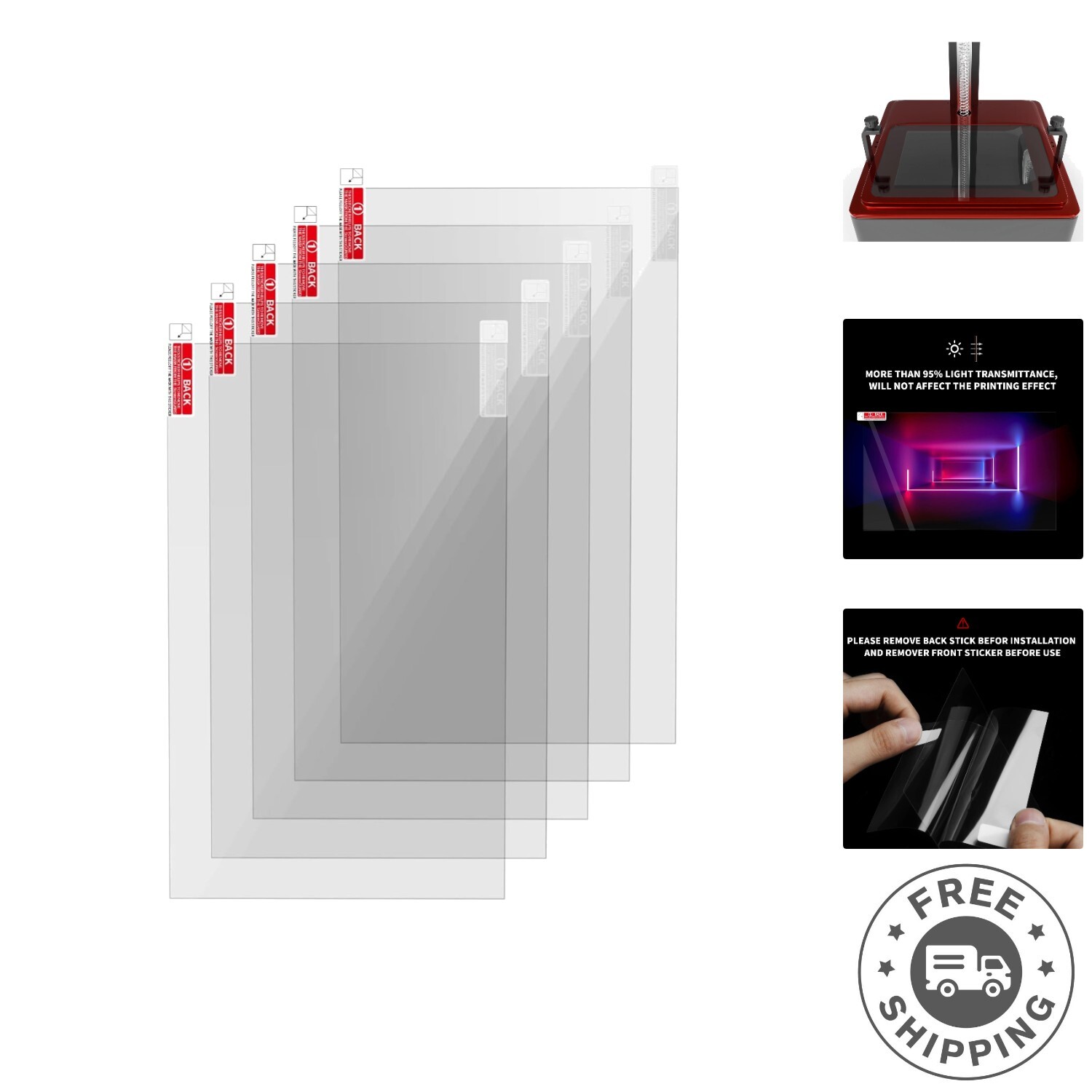 5PCS 13.6-Inch Screen Protector for Anycubic M7 Max 3D Printers - Easy Install