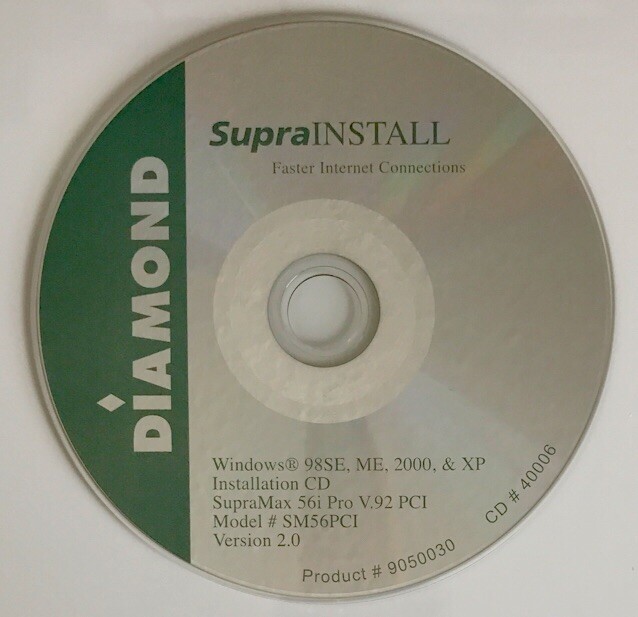 DIAMOND CD SupraINSTALL Drive Support. Faster Internet Conection. for Windows