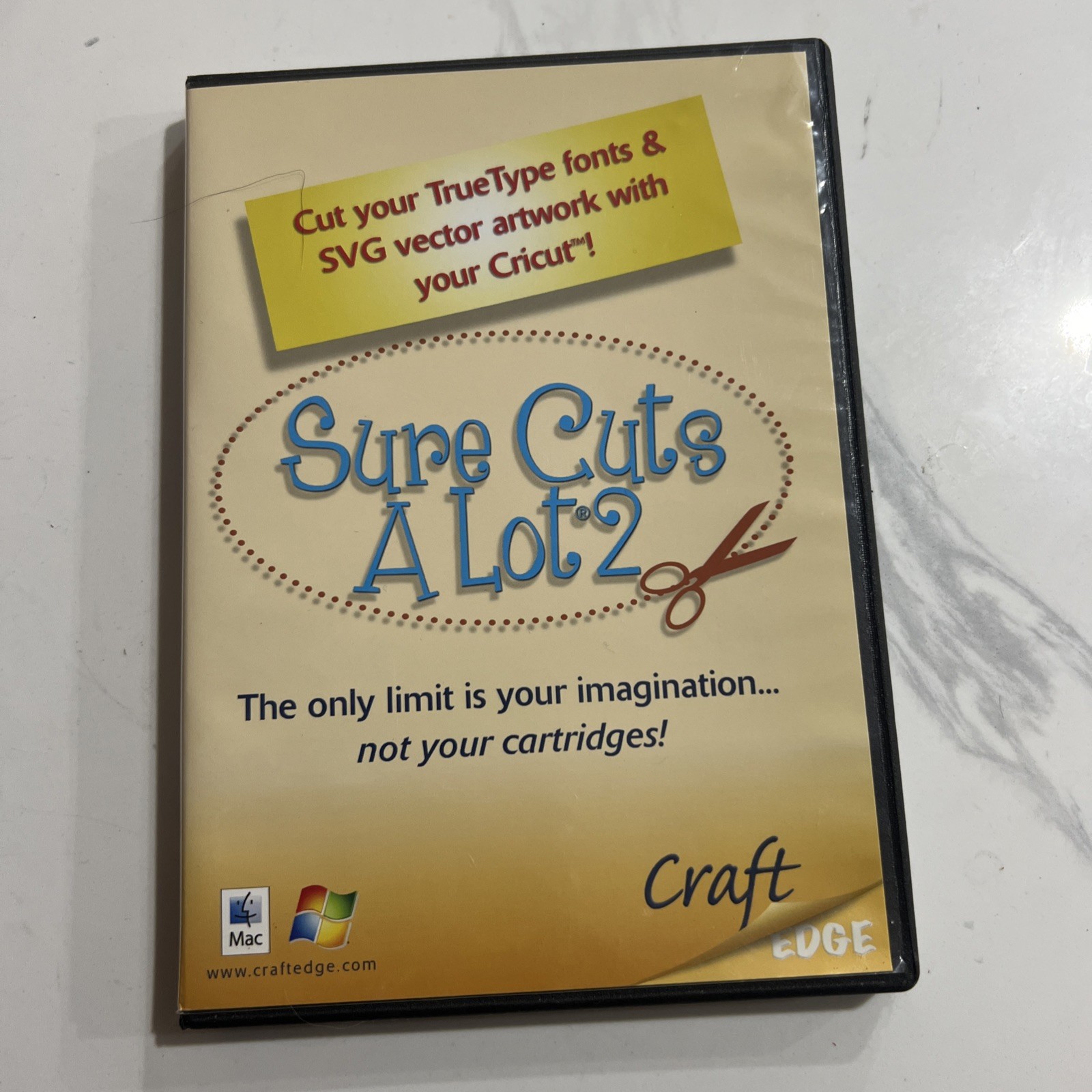 Sure Cuts a Lot 2 CD-ROM for Cricut Tested, Clean Disc