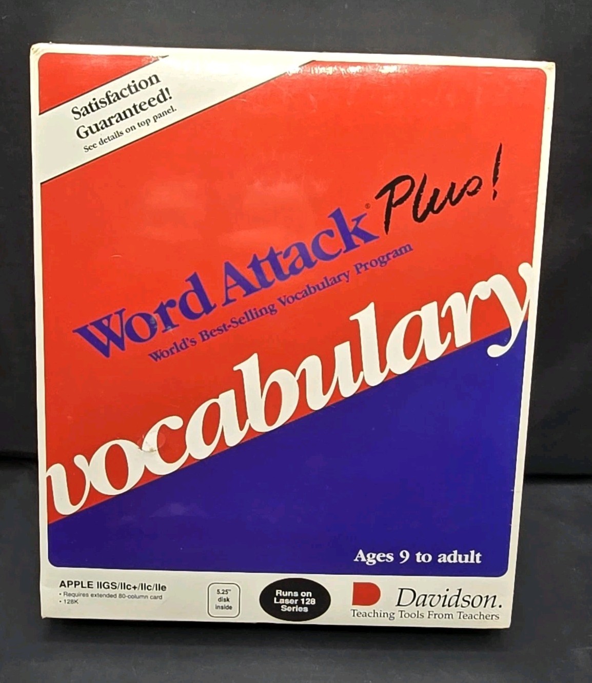 Vintage WORD ATTACK PLUS for Apple II Family Software 5.25 disks NEW SEALED 
