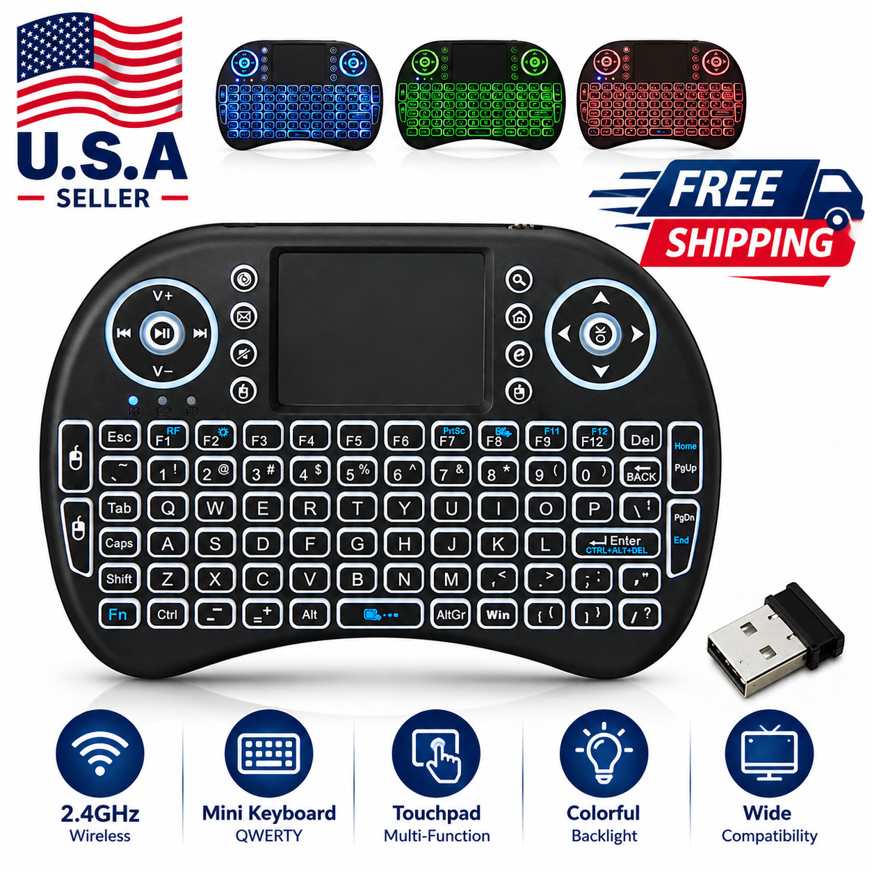 Lot Mini 2.4G Wireless Keyboard with Touchpad for PC Android TV Kodi Media Box