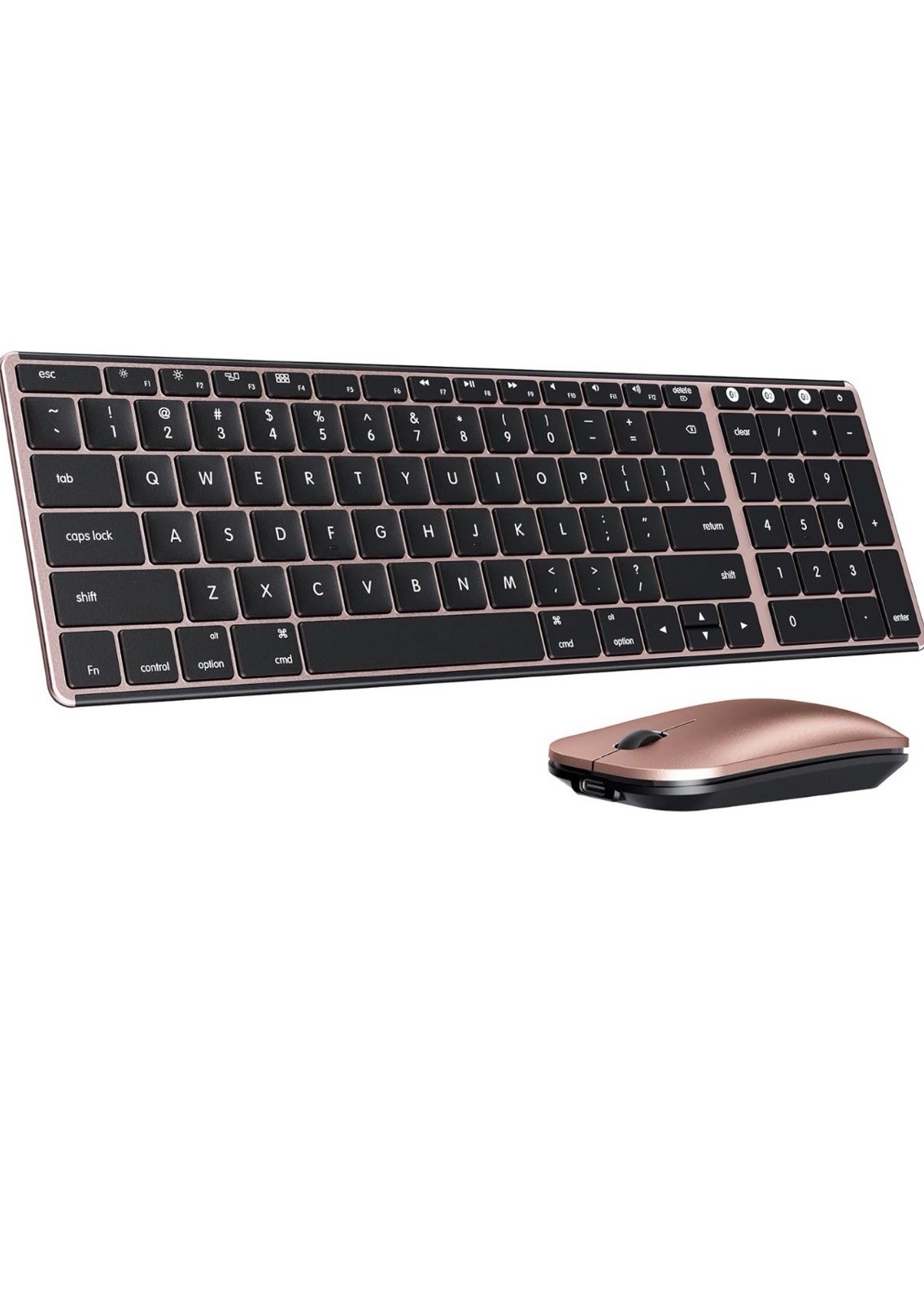 seenda Bluetooth Keyboard and Mouse Combo for Mac, SKM64-2 Rechargeable Slim