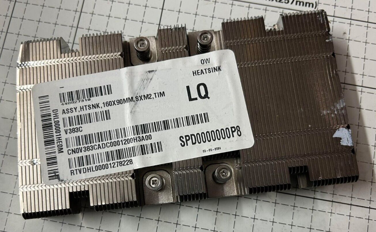 GENUINE DELL SXM2 GPU HEATSINK FOR DELL EMC POWEREDGE C4140 - SCREW DOWN V383C