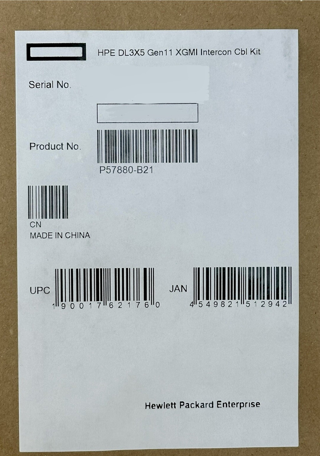 HPE DL3X5 DL385 Gen11 XGMI Interconnection Cable Kit AMD EPYC P57880-B21