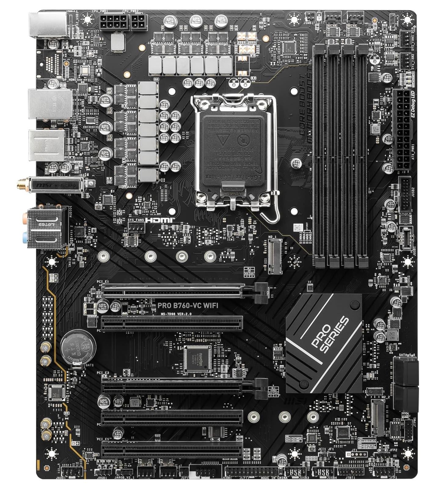 MSI PRO B760-VC WIFI Intel ATX DDR5 Motherboard (Board & I/O Shield Only)