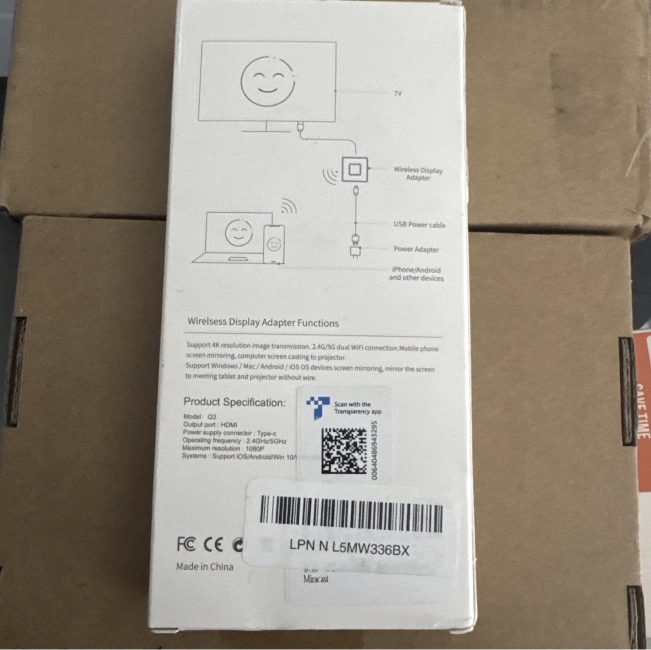 Wireless Display Adapter 5G + 2.4G Dual Band
