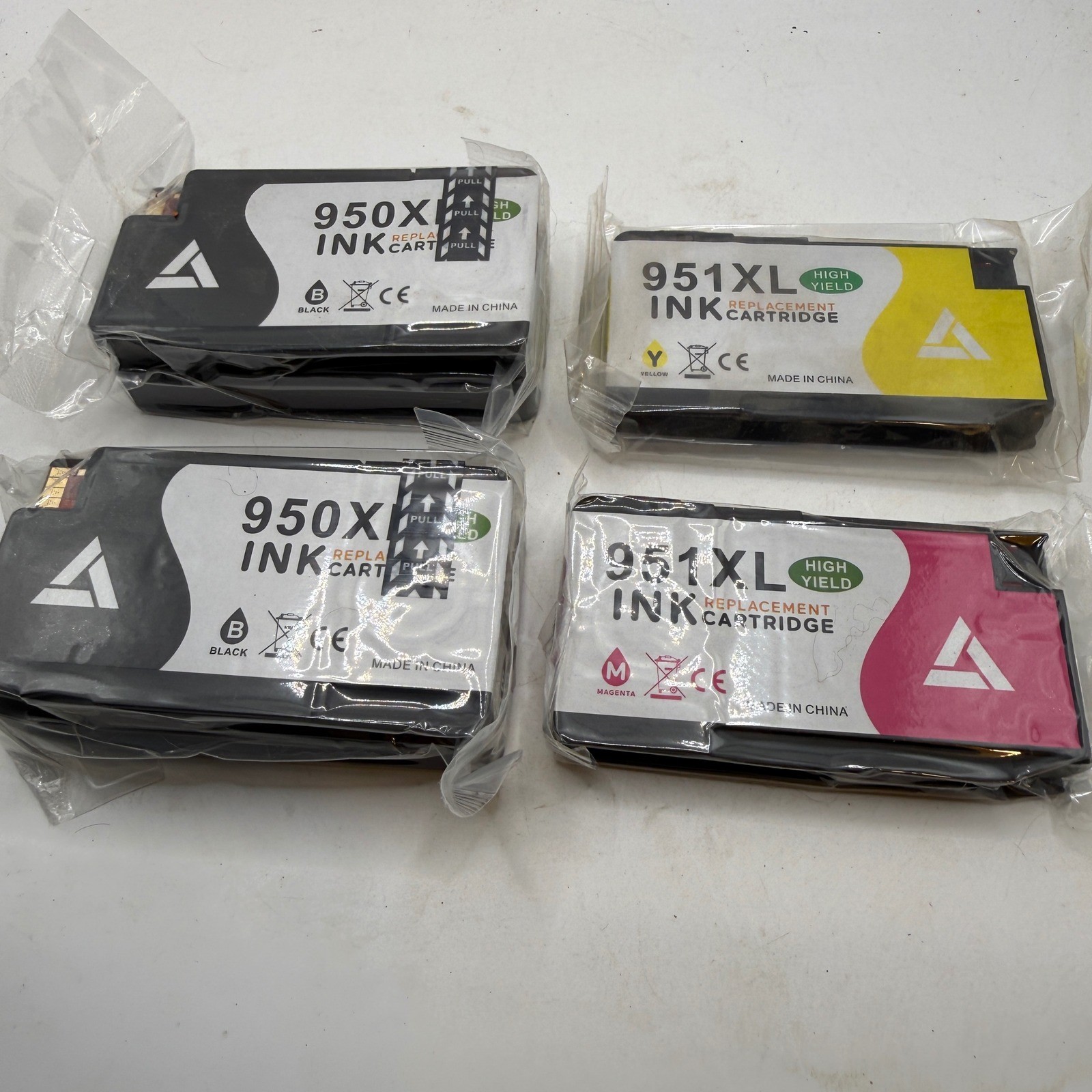Unbranded Replacement Ink Cartridges 950XL 951XL Black Yellow Magenta New 4 Pack