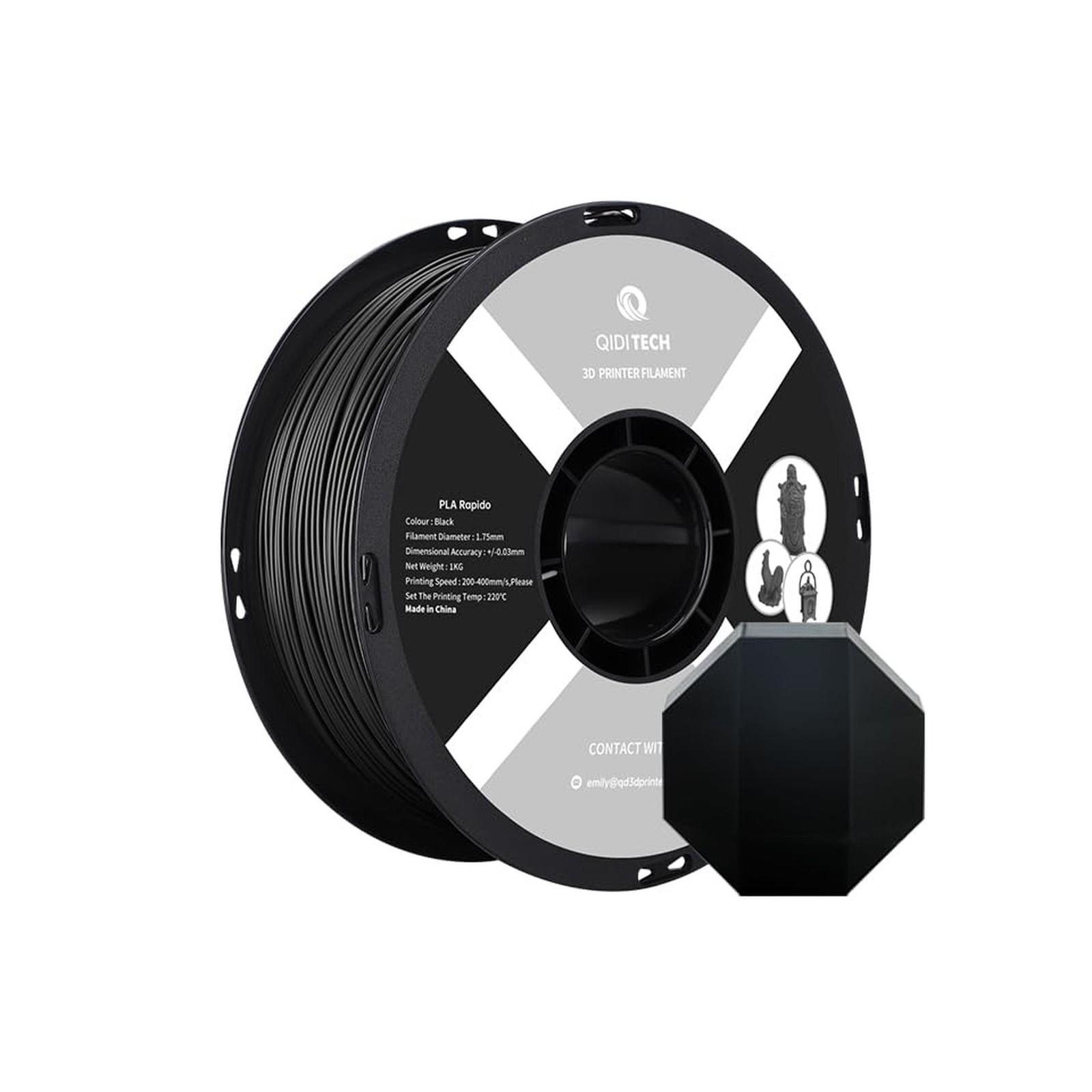 R QIDI TECHNOLOGY PLA Filament 1.75mm, 3D Printer Filament PLA Rapido, Suitab