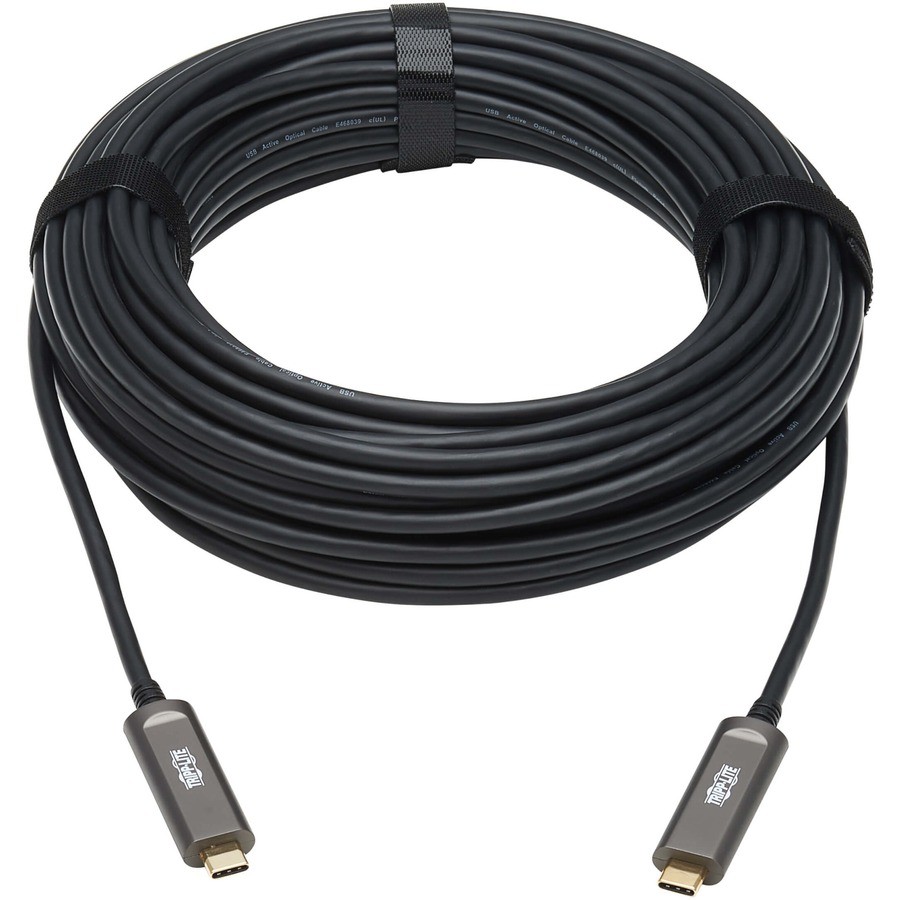 Tripp Lite 10m USB-C 3.2 Gen 2 10Gbps Plenum-Rated Fiber AOC Data Only Black