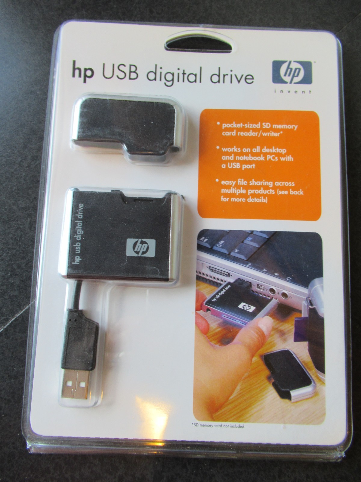 HP USB Digital Drive External Portable Slim Design CD/DVD Write/Read Drive NIP