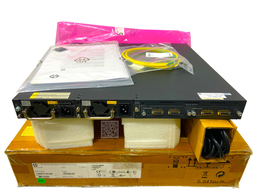 JG312A I LOADED Open Box HPE 5500-48G-4SFP HI Switch + 2x PSU + Modules