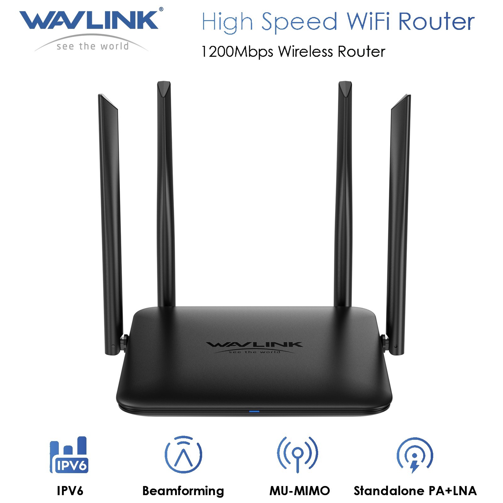 Wireless Router 1200Mbps Dual Band WiFi 5 Supports Router/Access Point/Repeater