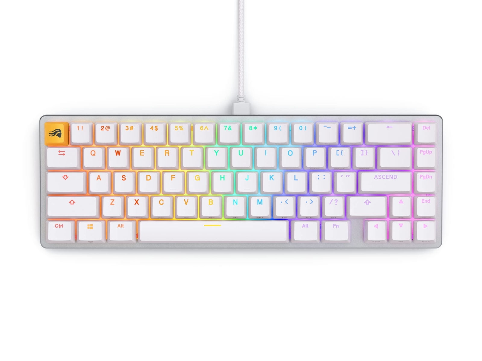 Gaming GMMK 2-65 Percent Keyboard - White Custom Layout - Compact Low-Profile...