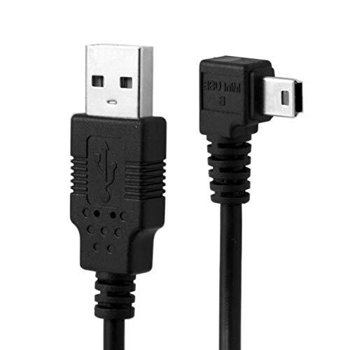 Mini USB B 5pin Male Right Angled 90 Degree to USB 2.0 Male Data Cable 5 Mete...