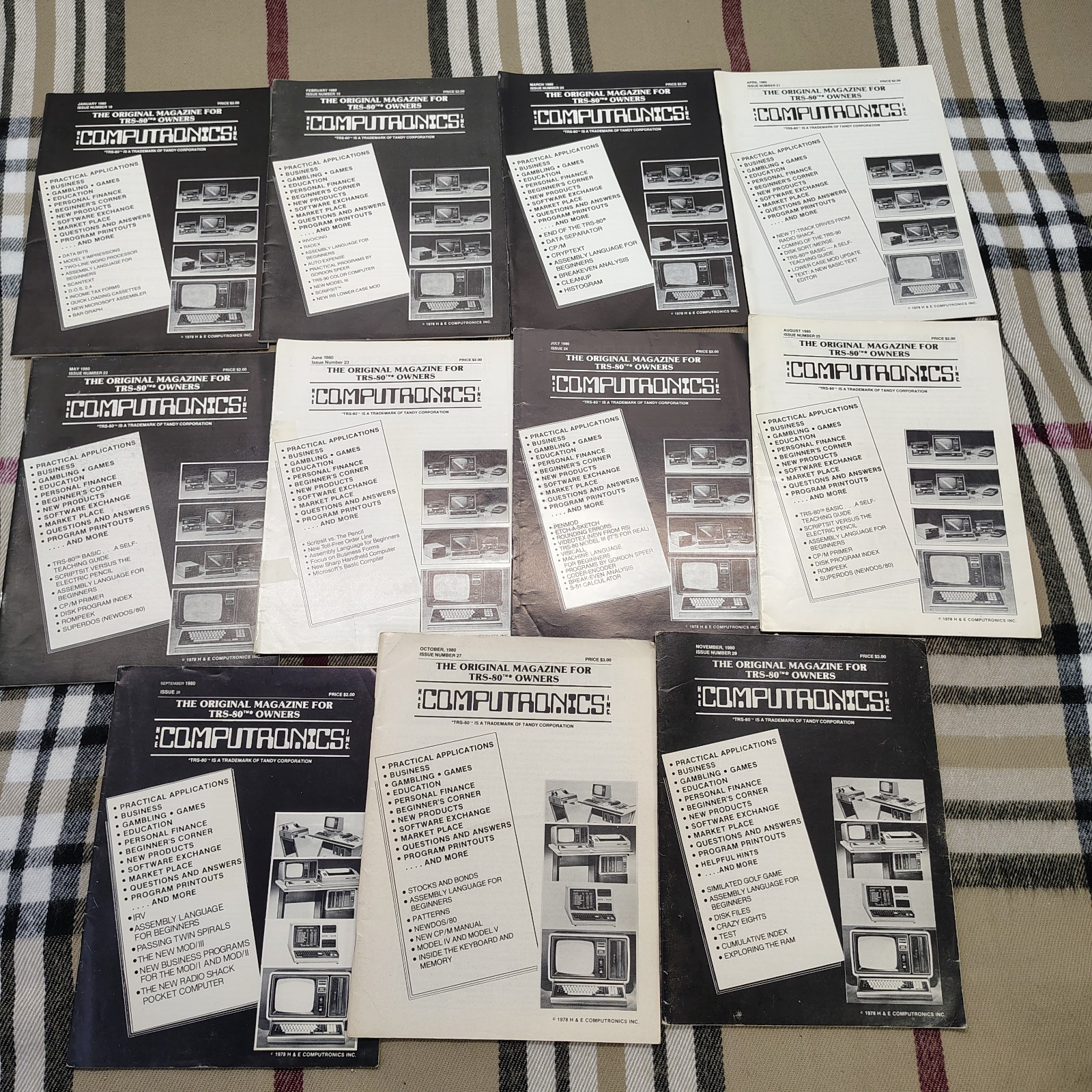 11 TRS-80 Microcomputer News 1980 Vintage Computer Tech Magazine Lot
