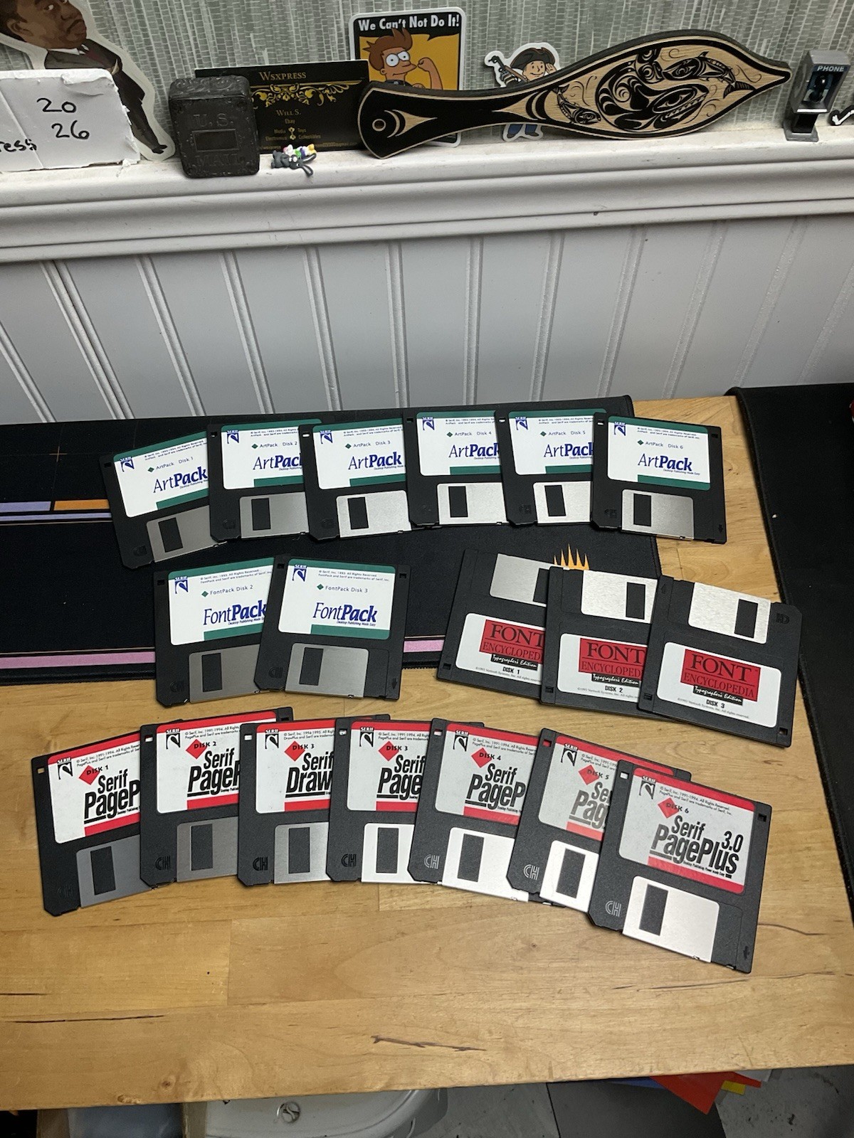 P Serif Page Plus, Font Encyclopedia, Font Pak And Art Pak Floppy Disc Drives