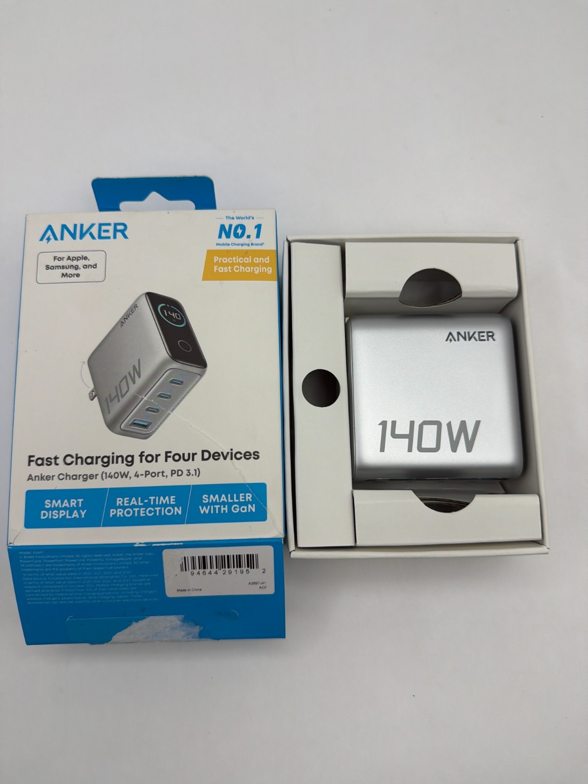 Anker Laptop Fast Charging Four Devices Charger (140W, 4-Port, PD 3.1) A2697