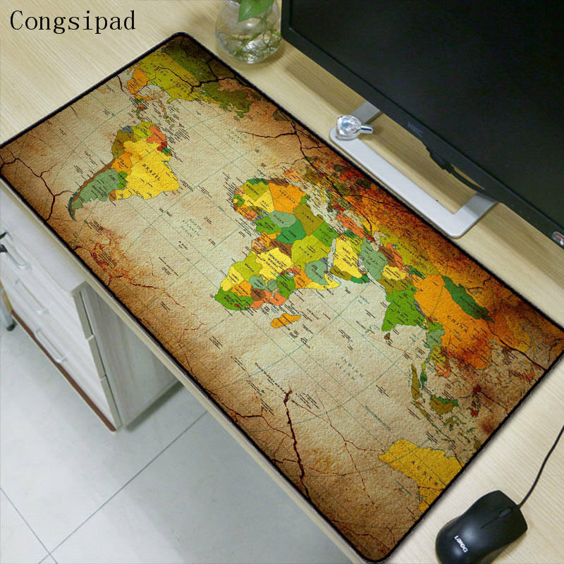 Old World Map Large Gaming Mouse Pad Mouse Mat Keyboard Pad Play Mat SALE