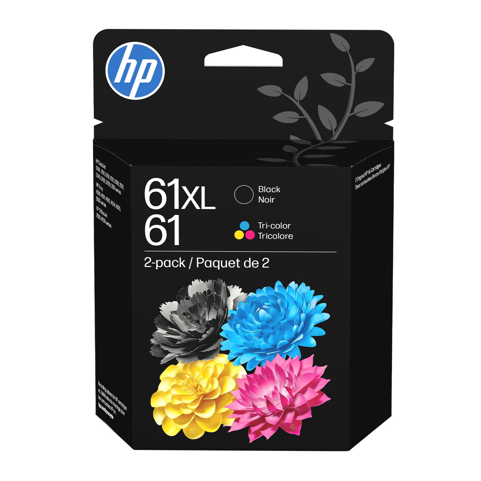 HP CZ138FN#RFD 61 Tri-color/61XL Black Ink Cartridge Combo Pk