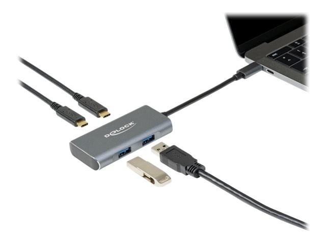 Delock Hub 2 x USB 3.2 Gen 2+ 2 USB-C 3.2 2 Desktop External USB 3.2 63260