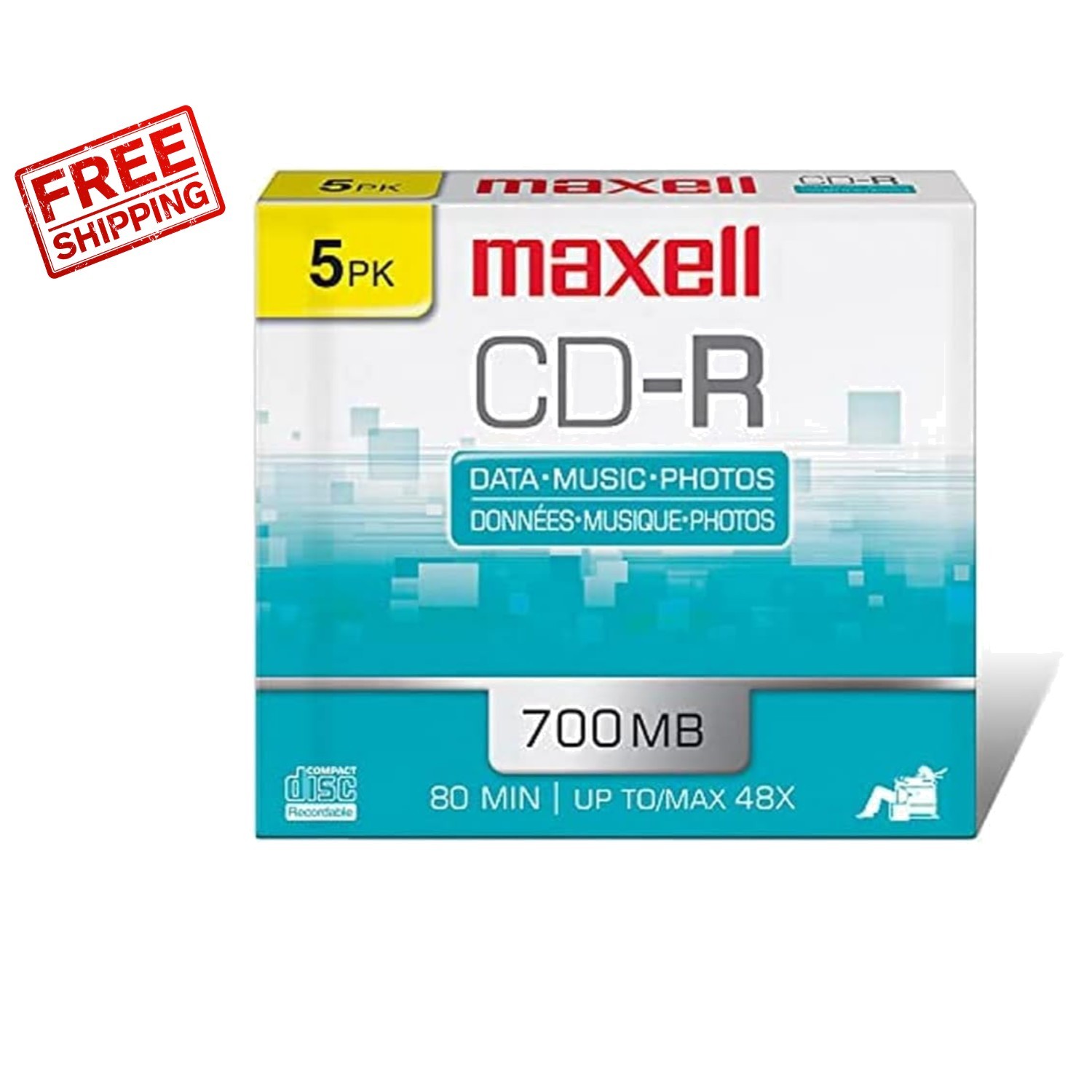 Versatile 5 Pack Slim Jewel 700MB CD-R Discs - Perfect for Archiving Audio Files