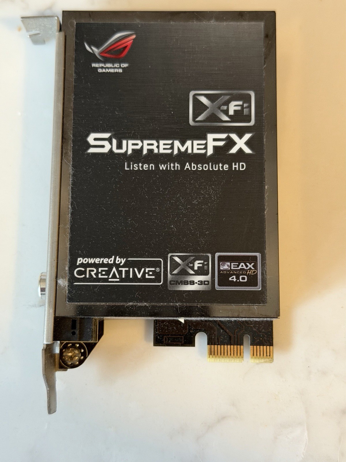 ASUS ROG SupremeFX X-Fi 7.1 Surround Sound PCIe Audio Card Creative X-Fi — EAX 4