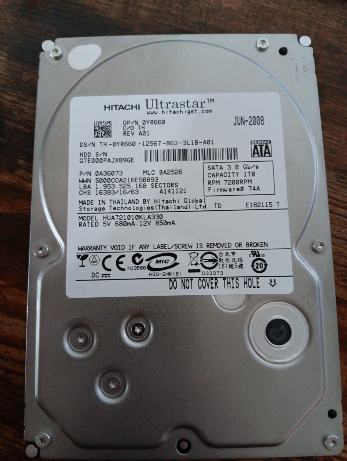 Hitachi Ultrastar 1Tb