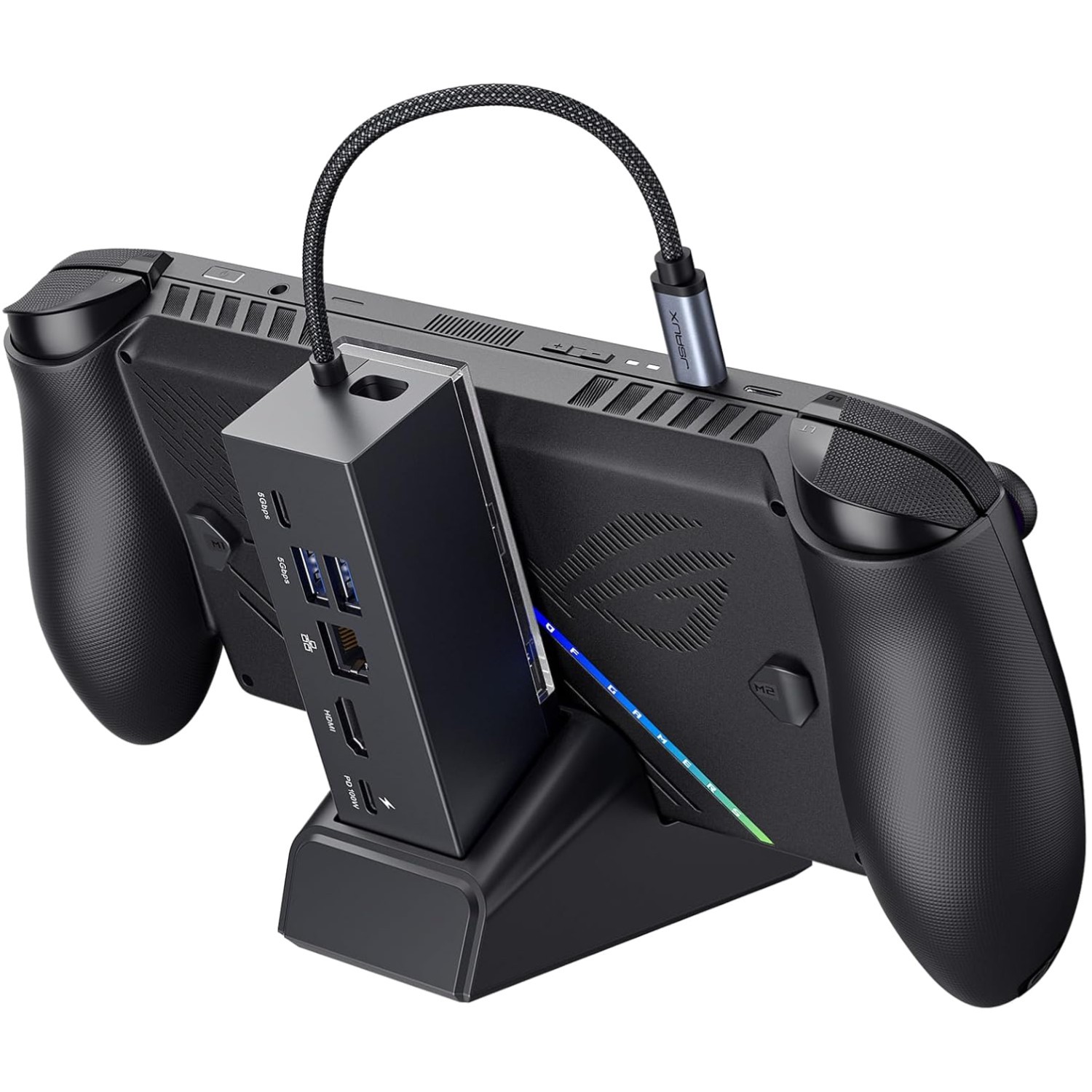 Compact ROG Docking Station - 6-in-1 USB Hub with 4K HDMI & Gigabit Ethernet