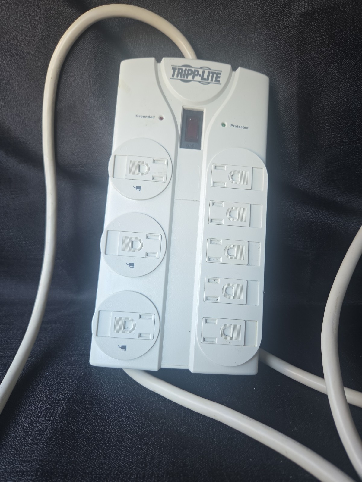 TRIPP LITE TLP825 8-Outlet Surge Protector, 6 ft. Cord with Right-Angle Plug
