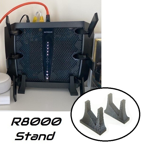 Vertical Stand Holder Brackets Feet for Netgear R8000 Nighthawk Rou 3D-Printed