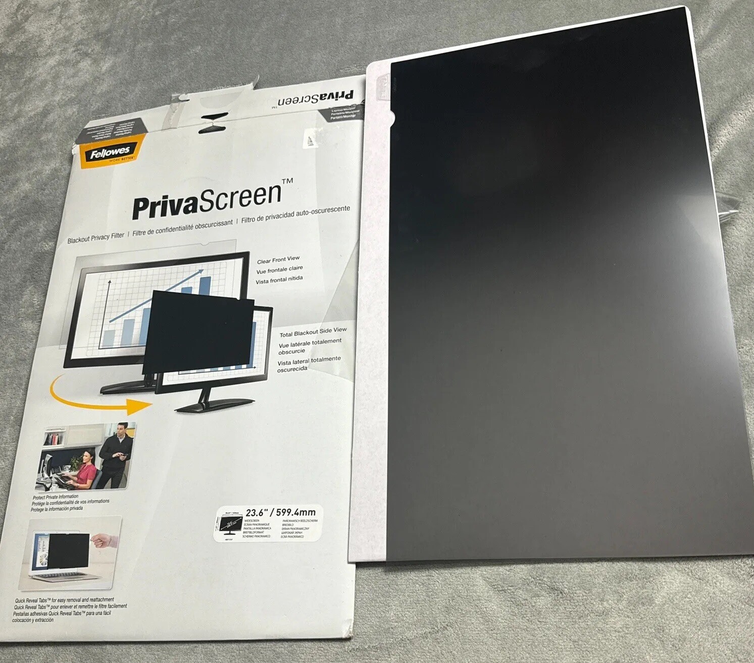Fellowes 23.6" W - PrivaScreen Privacy Screen Filter CRC48144