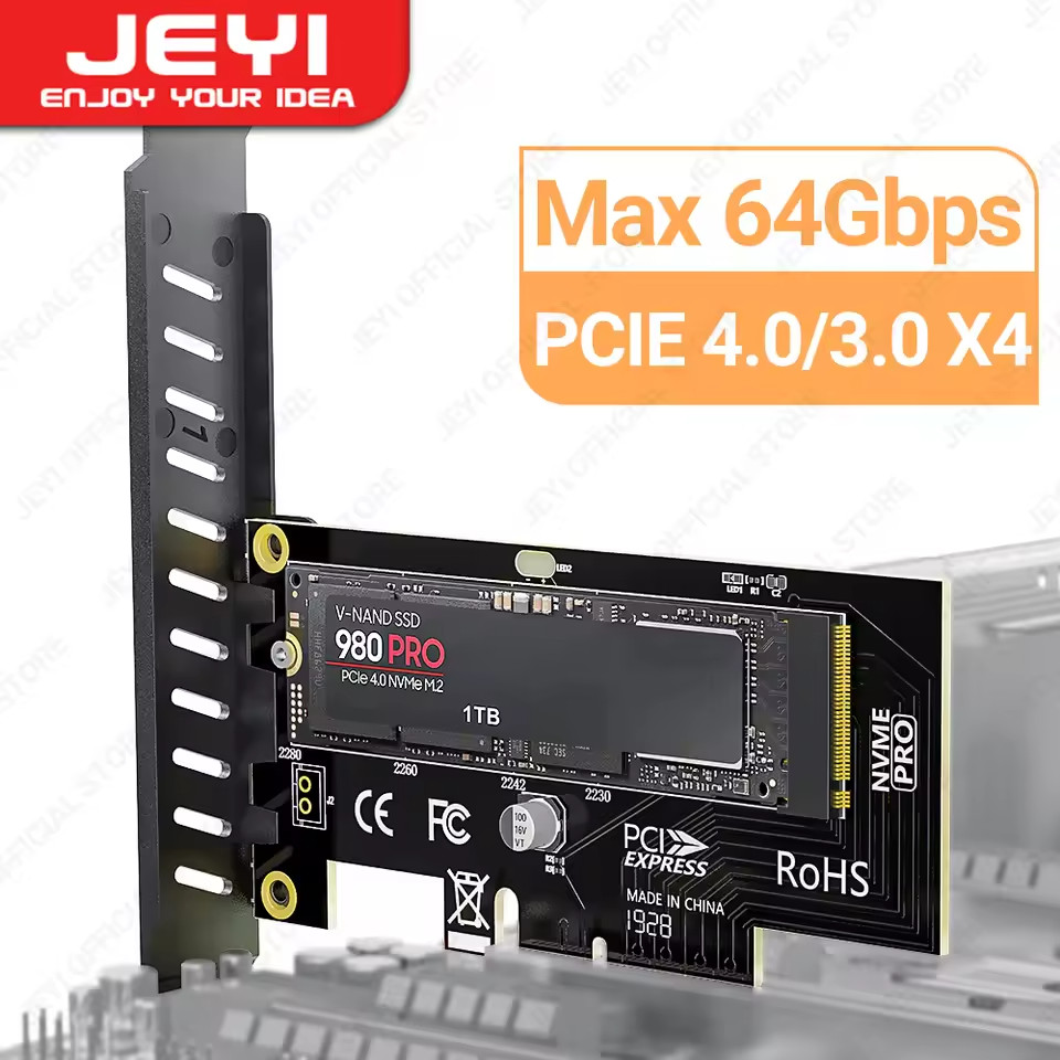 M.2 M2 NVMe SSD to PCI-E PCI-Express PCIe x4 Adapter Converter Card M, M+B Key