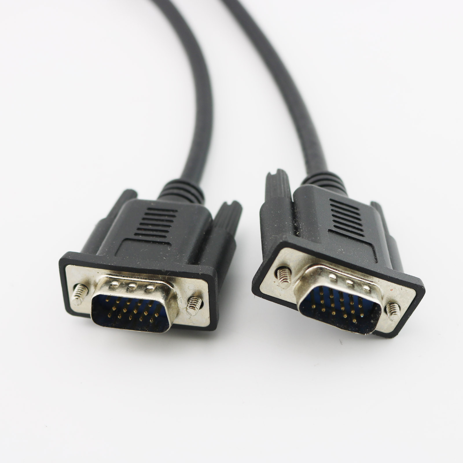 100pcs VGA 15 Pin Male to Male Plug Computer Monitor Cable Wire Cord 1FT/30CM