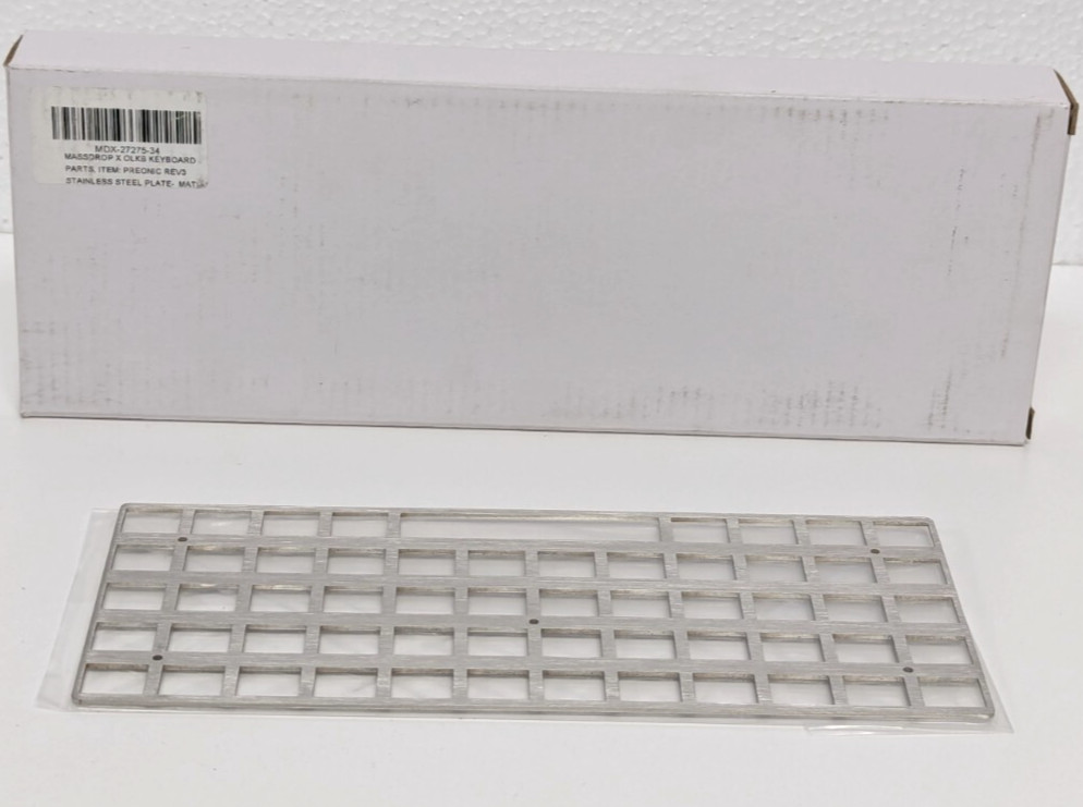 MASSDROP X OLKB KEYBOARD PARTS, PREONIC REV3 STAINLESS STEEL PLATE - MATIAS