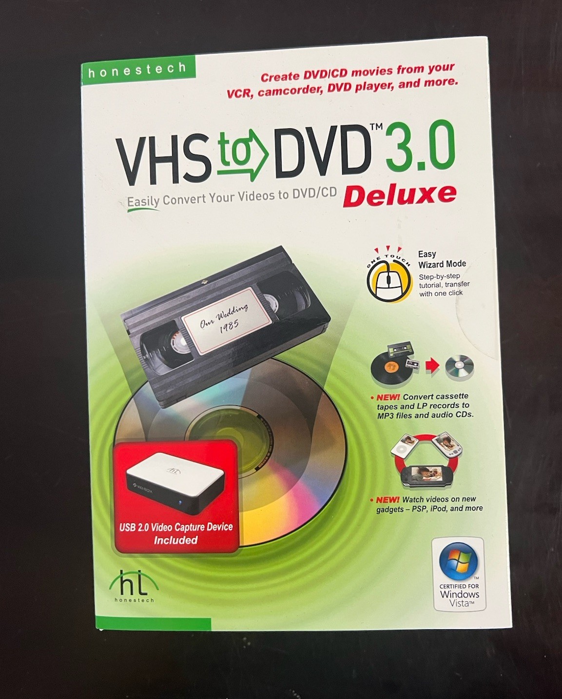HONESTECH VHS TO DVD 3.0 NIB SEALED