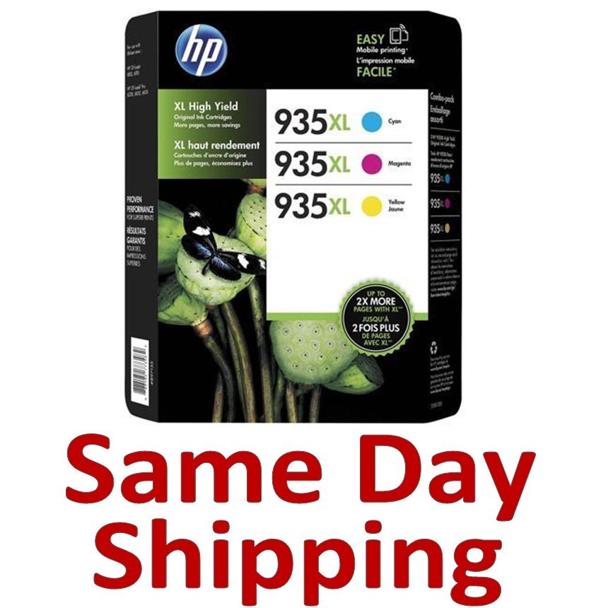 HP 935XL Color Ink Cartridges High Yield Cyan/Magenta/Yellow
