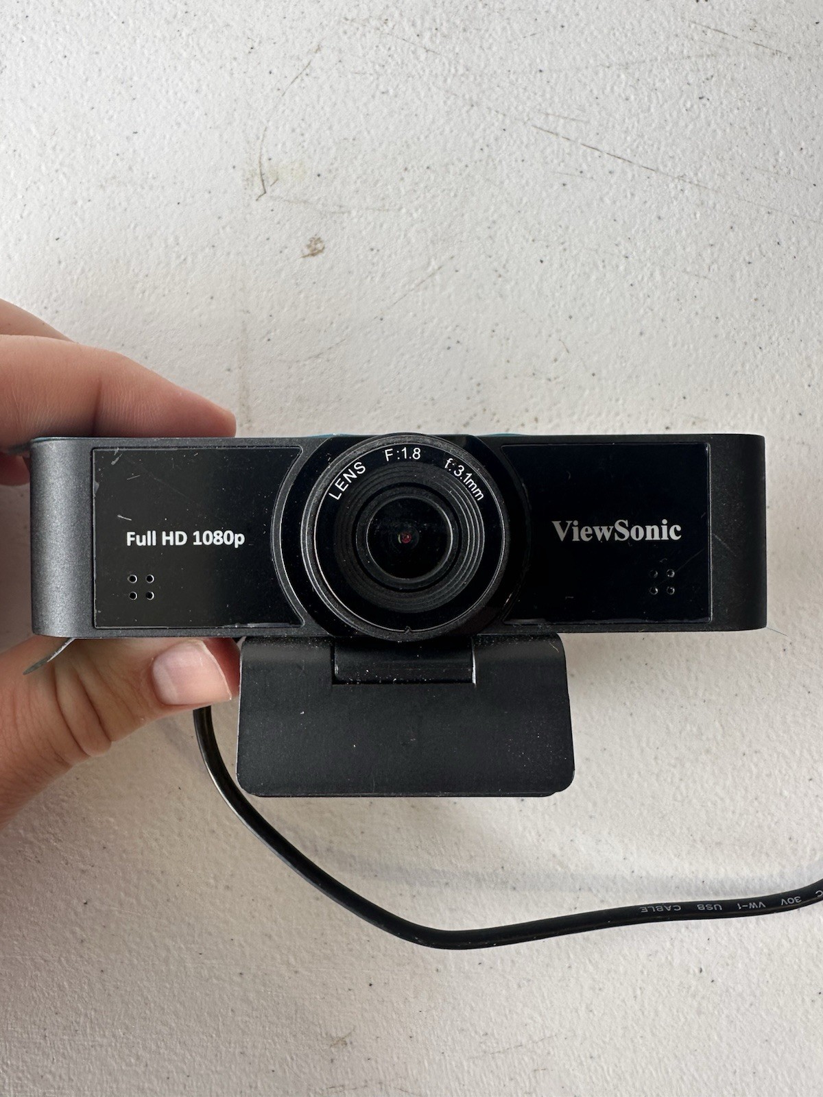 ViewSonic VB-CAM-001 Full HD 1080p USB Webcam 30fps Black High Definition