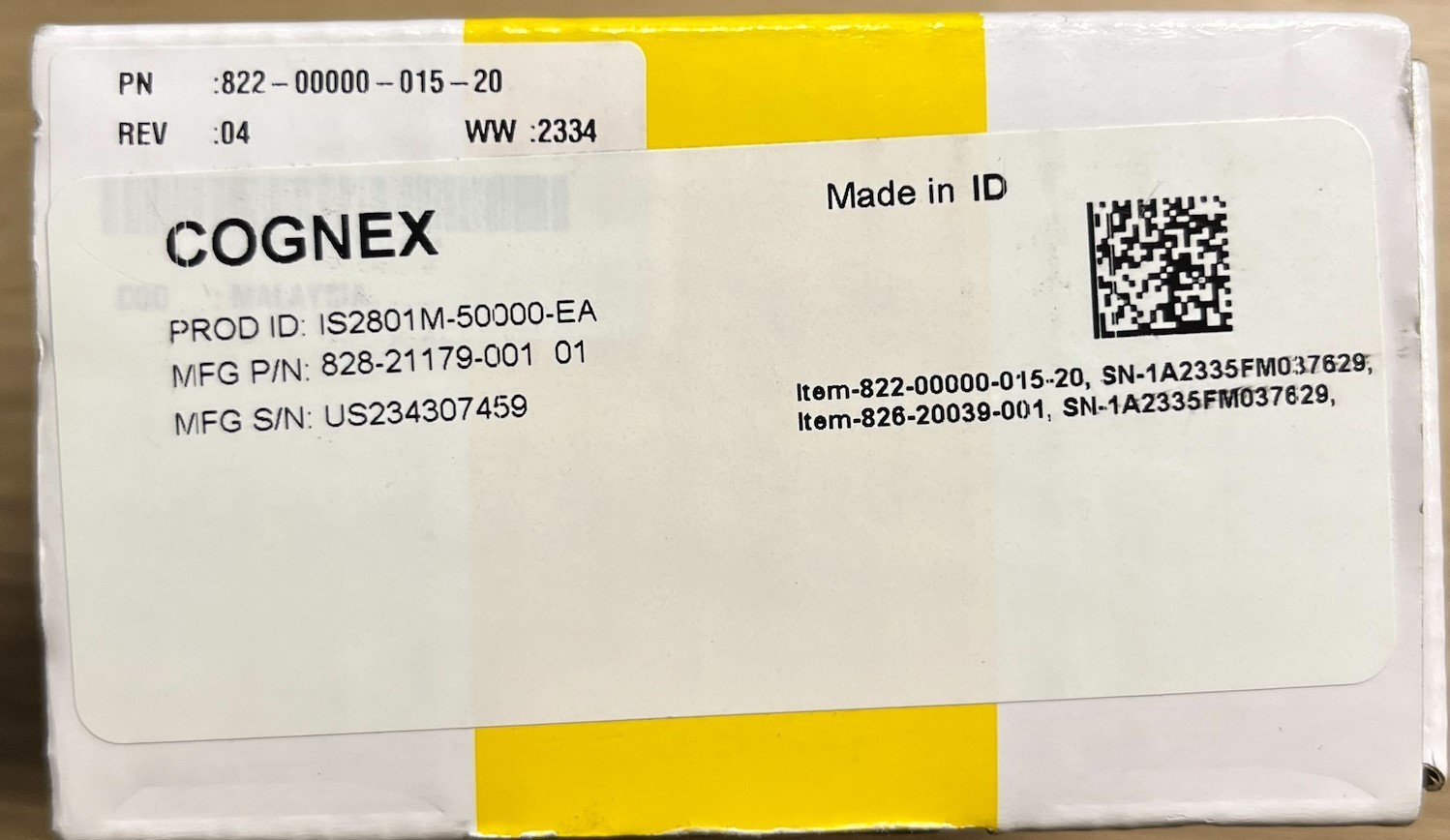 1PC Cognex smart Camera IS2801M-5000-EA ***New in Box***