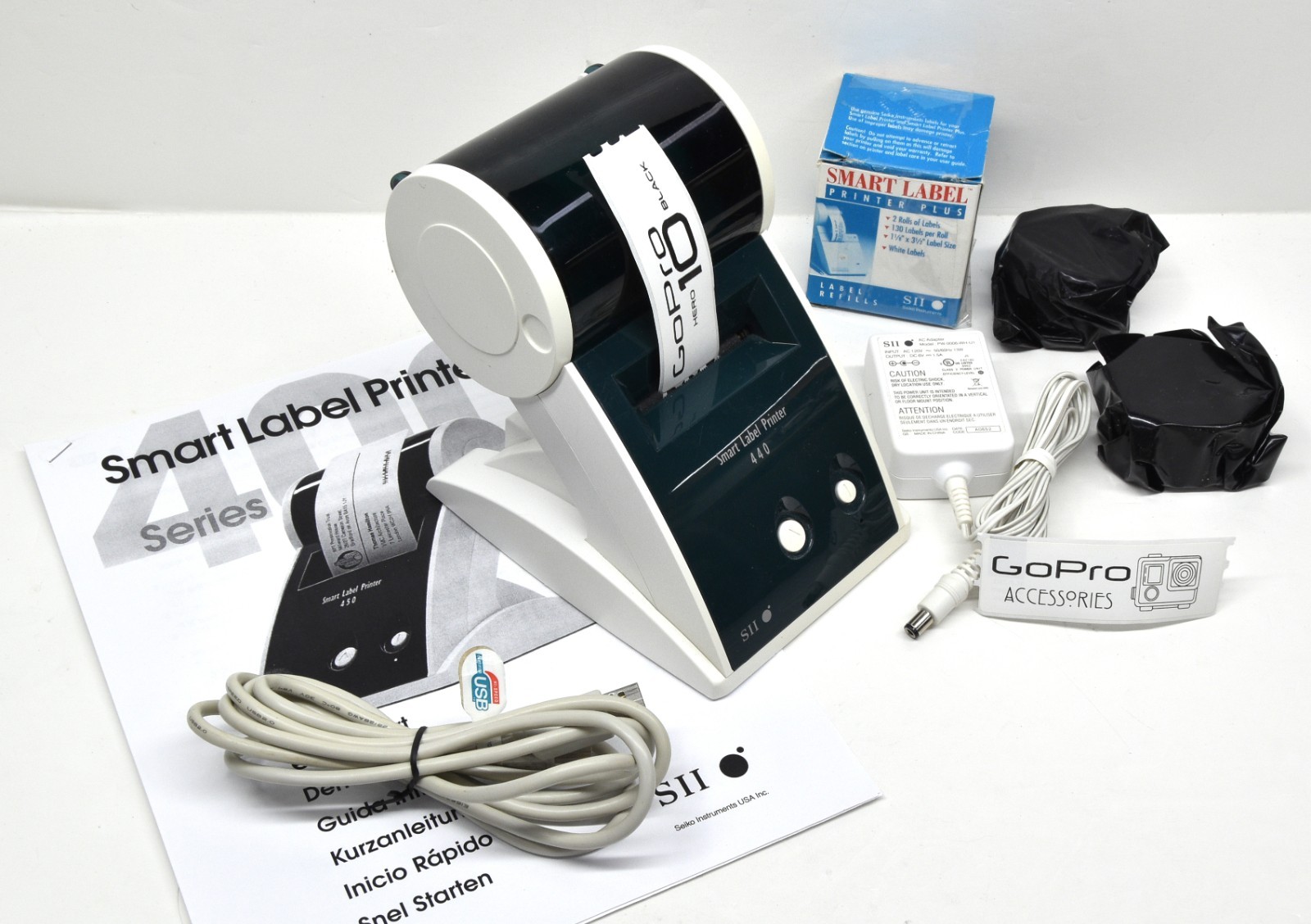 Seiko Instruments Smart Label Printer SLP 440 Tested Includes Labels