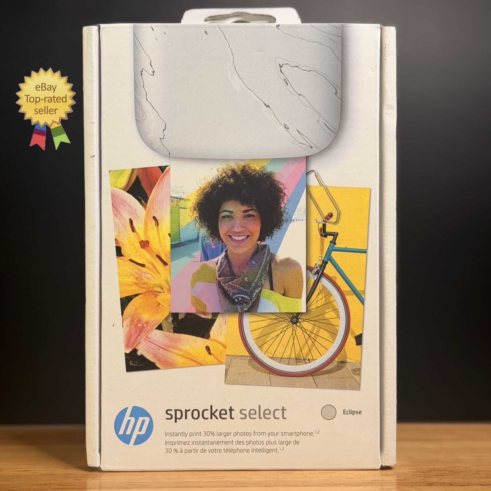 NEW HP Sprocket Select Portable Photo Printer Bluetooth Android iOS Eclipse
