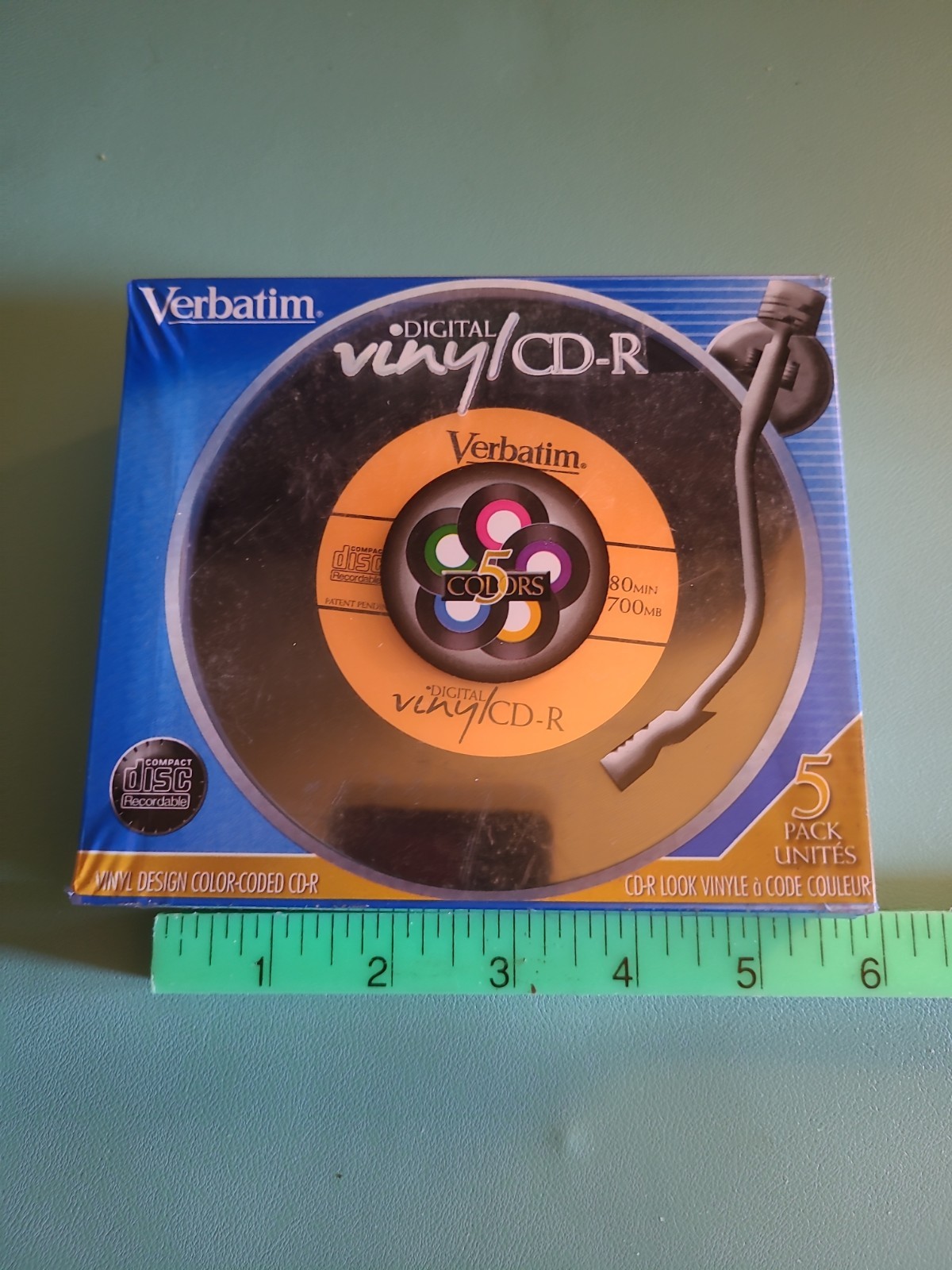 Verbatim Digital Vinyl CD-R  5 Pack 80 min 700MB, New, Sealed