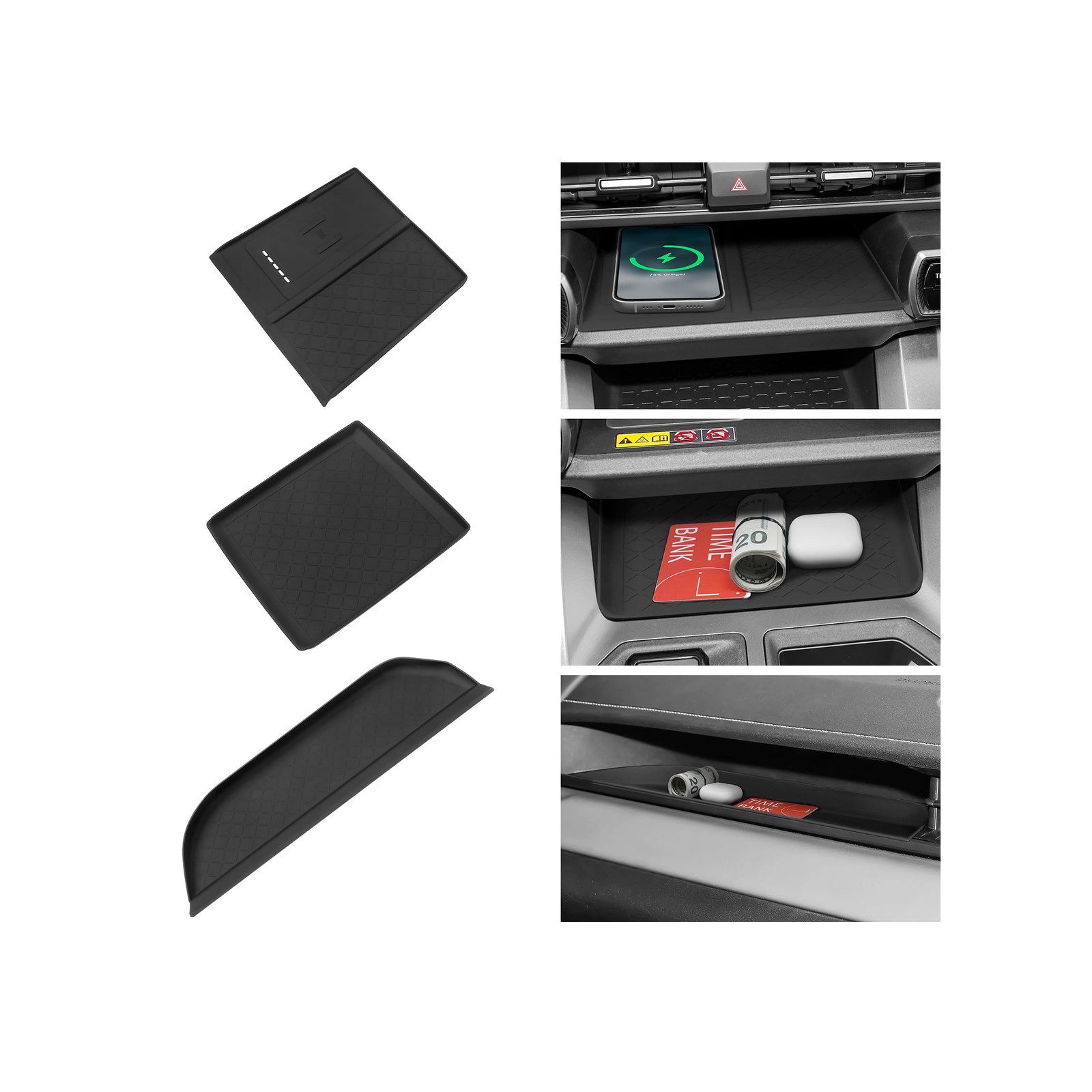 3PCS Center Console Organizer Compatible with Toyota 2026 RAV4 LE SE XLE XSE Lim