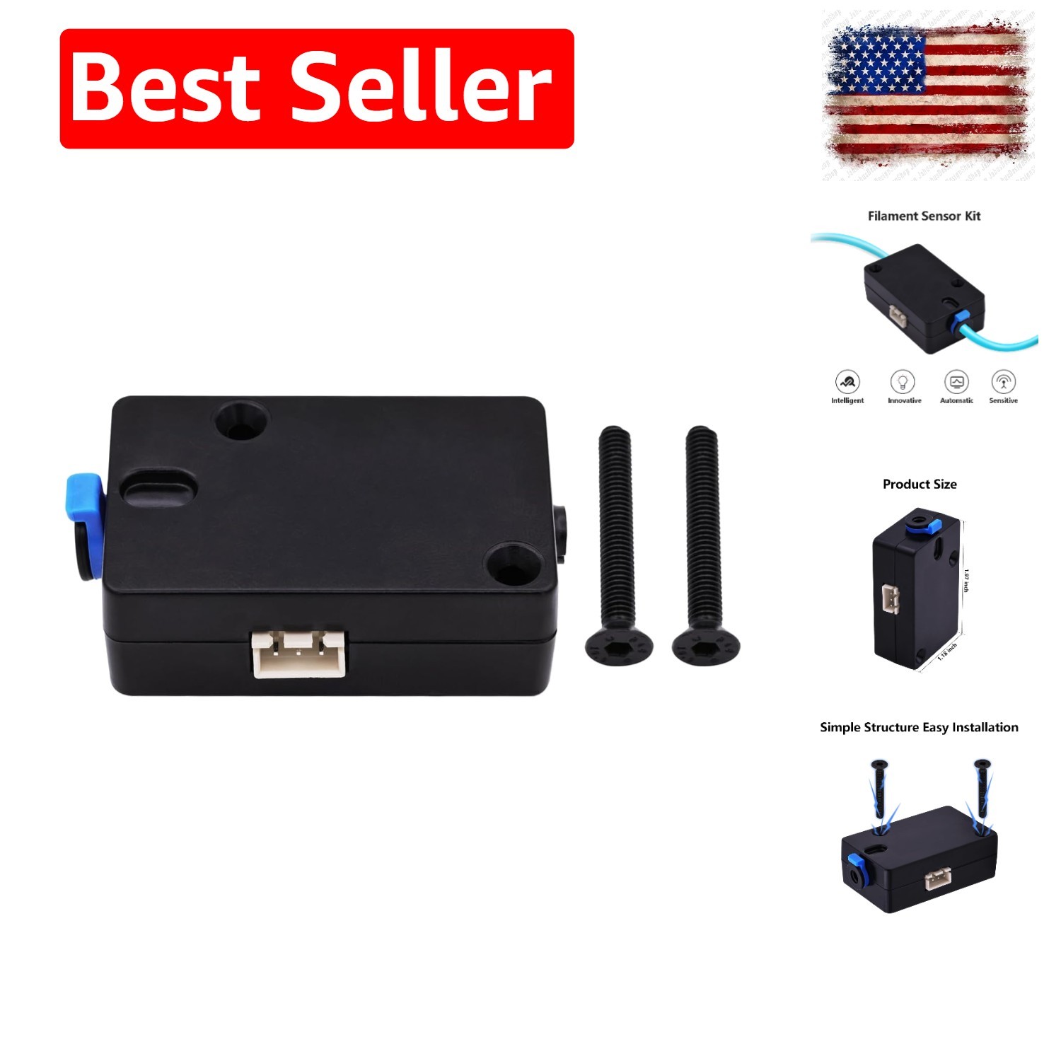 Creality K1C Filament Sensor Kit, 3D Printer Filament Run Out Detector Kit fo...