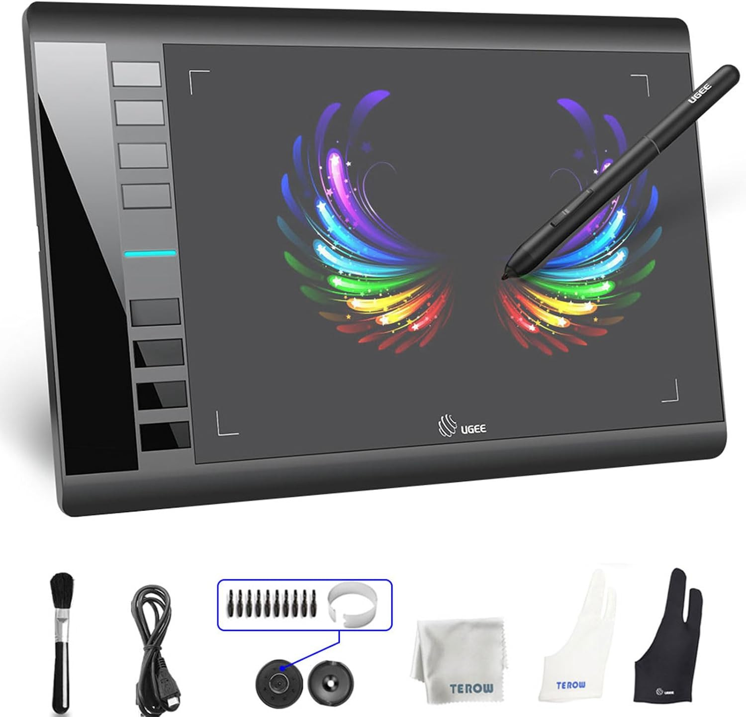 Graphics Drawing Tablet,  M708 10 X 6 Inch Large Digital Drawing Pad with 8 Hot