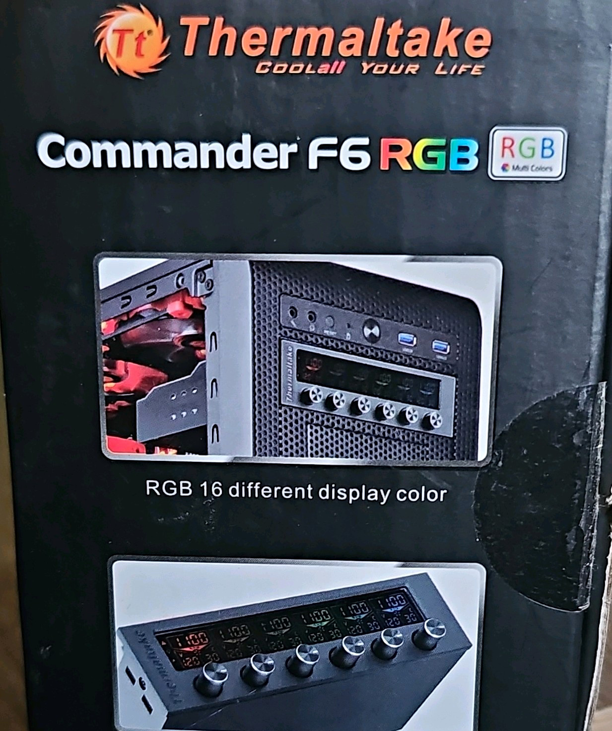 Thermaltake Commander F6 RGB 5.25" Bay 6-Channel Fan Controller 4-Pin 12V