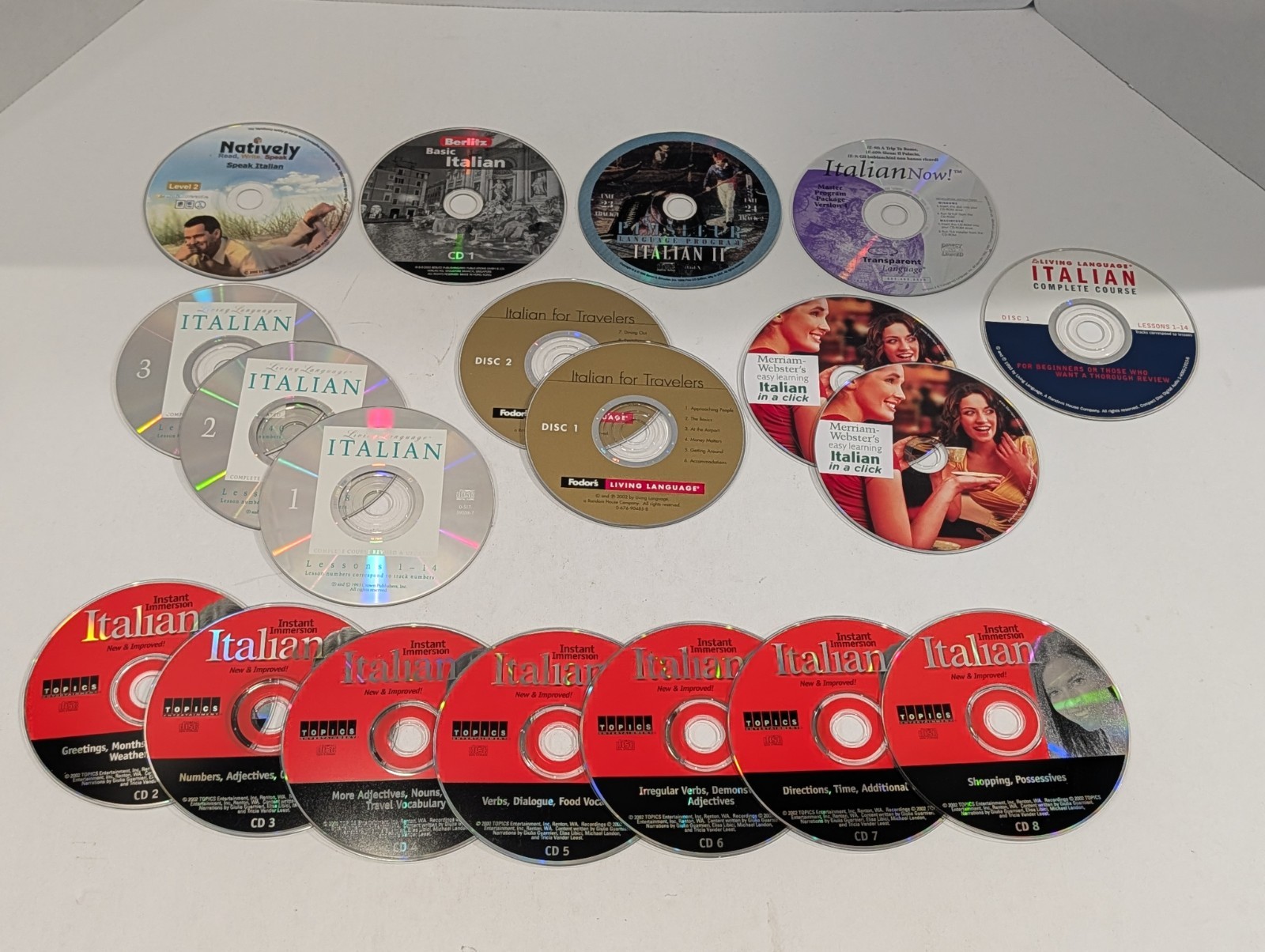 19 Italian Loose Language PC CD-ROMs & Audio CDs | Living Language, Instant Imme