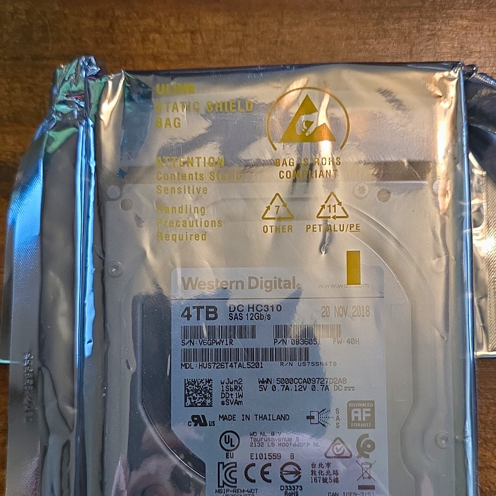 Western Digital Ultrastar DC HC310 4TB 3.5" SAS 12Gb/s 7200RPM 256MB HDD