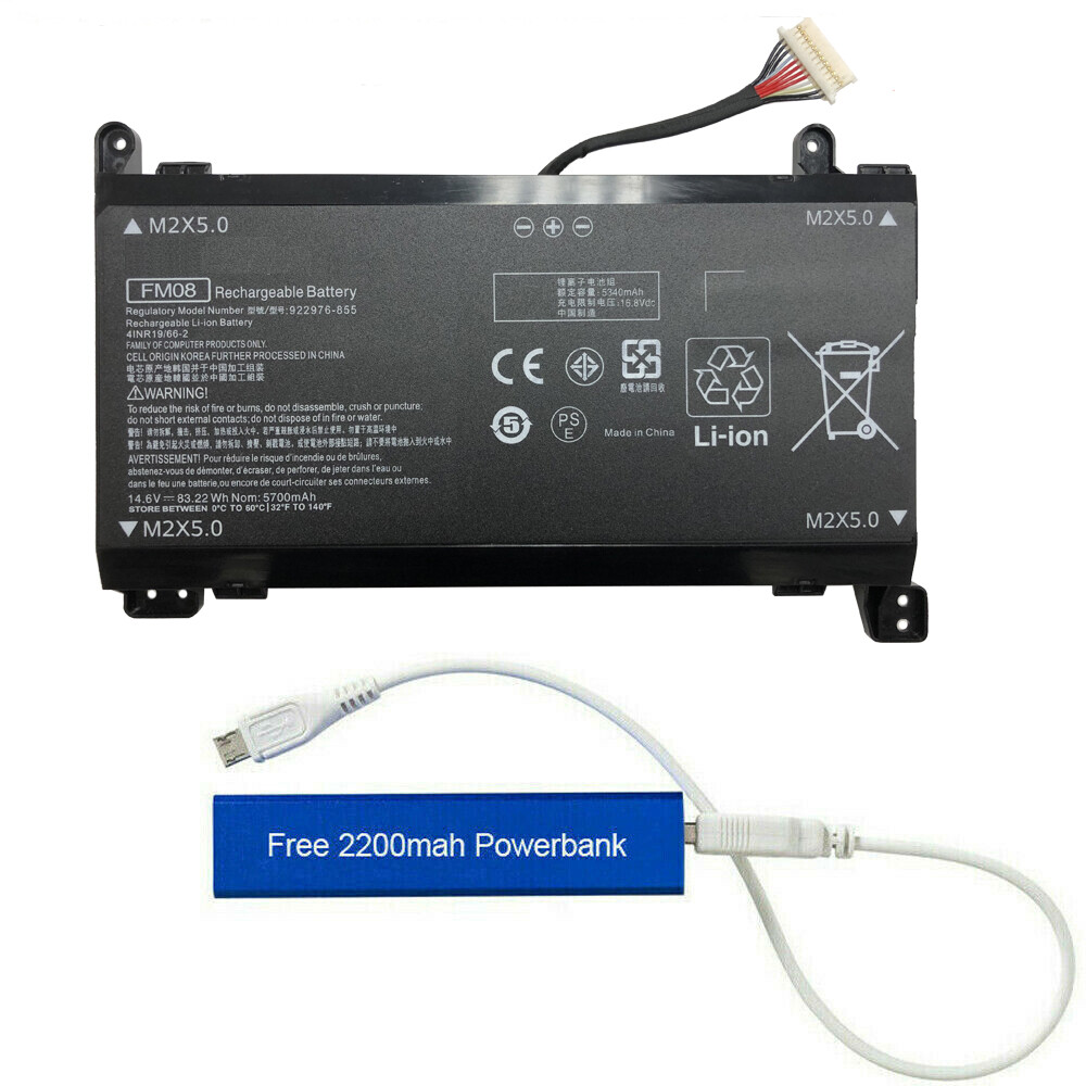 NEW FM08 922976-855 REPLACEMENT BATTERY FOR HP OMEN 17-AN 12-PIN HSTNN-LB8A
